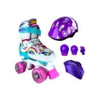 Patines 4 Ruedas Artisticos Ajustables Kit Onwheels Celeste