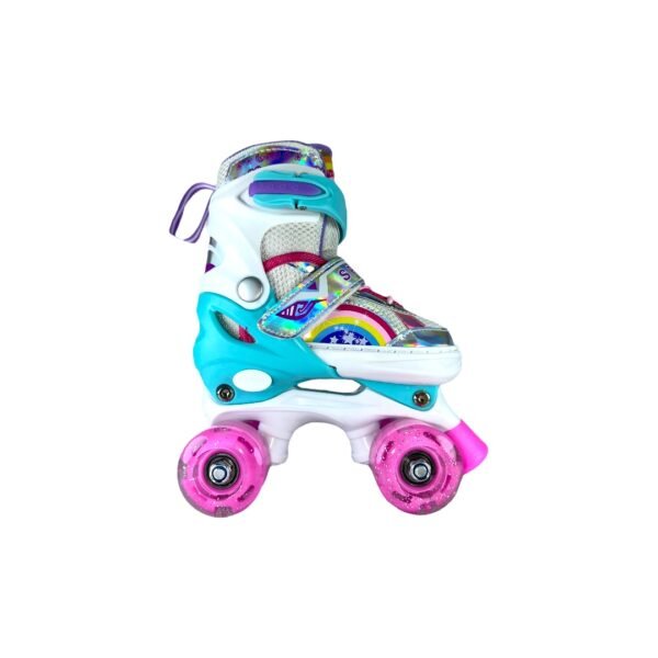 Patines 4 Ruedas Artisticos Ajustables Kit Onwheels Celeste