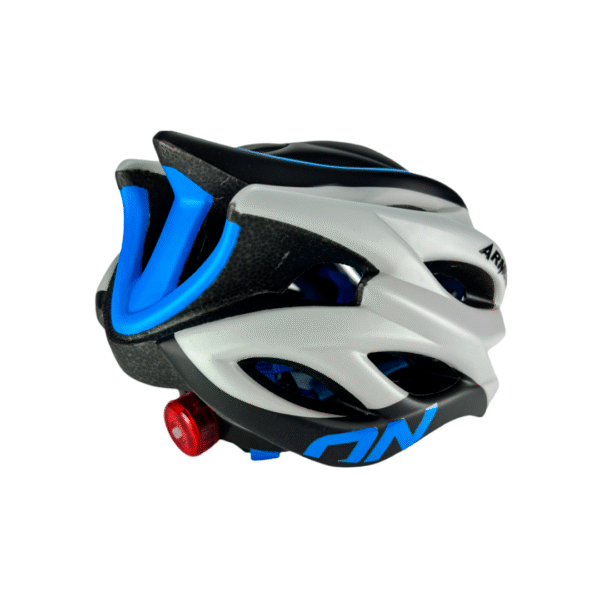 Casco Para Patinaje Y Ciclismo Profesional Ajustable Armor Con Luces Azul