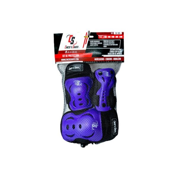 Combo Protecciones De Patinaje Twister Morado
