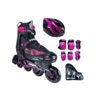 Patines En Linea Ajustables Combo Cougar MZS833HQ Fucsia