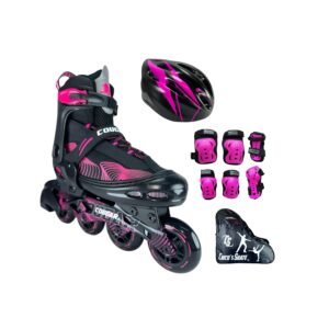Patines En Linea Ajustables Combo Cougar MZS833HQ Fucsia