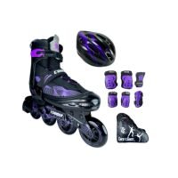 Patines En Linea Ajustables Combo Cougar MZS833HQ Morado
