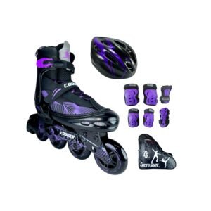 Patines En Linea Ajustables Combo Cougar MZS833HQ Morado
