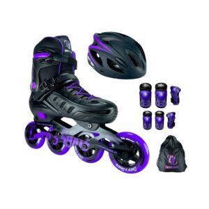 Patines En Linea Ajustables Combo Roller Skate Morado