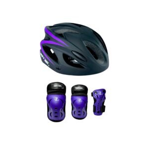 Combo Protecciones De Patinaje Chicos Skate Morado