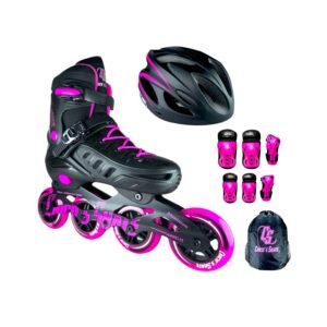 Patines En Linea Ajustables Combo Roller Skate Fucsia