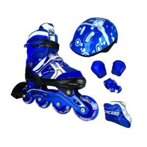 Patines En Linea Ajustables Kit Chicago Azul