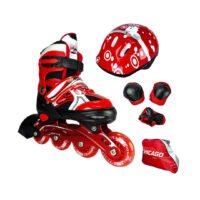 Patines En Linea Ajustables Kit Chicago Rojo
