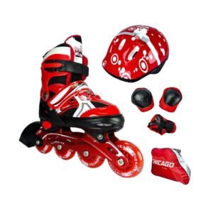 Patines En Linea Ajustables Kit Chicago Rojo