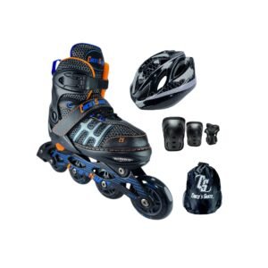 Patines En Linea Ajustables Kit Chicos Skate Negro