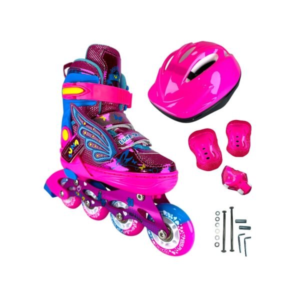 Patines En Linea Ajustables Kit Luna Luces