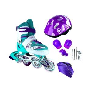 Patines En Linea Ajustables Kit Onwheels Celeste
