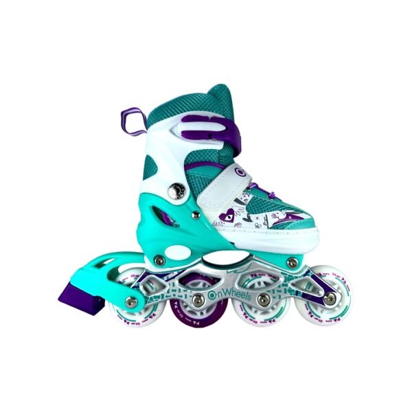 Patines En Linea Ajustables Kit Onwheels Celeste