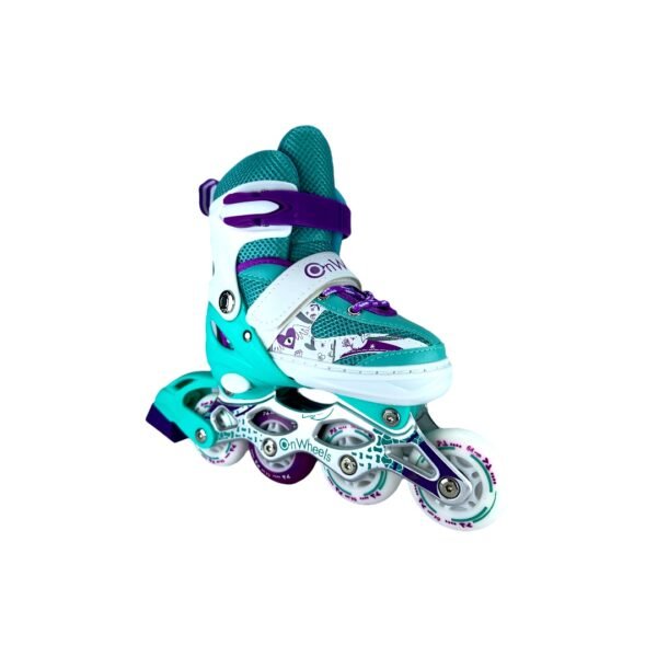 Patines En Linea Ajustables Kit Onwheels Celeste