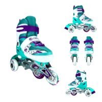 Patines En Linea Ajustables Kit Onwheels Celeste