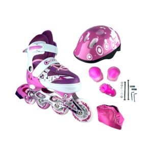 Patines En Linea Ajustables Kit Onwheels Rosa
