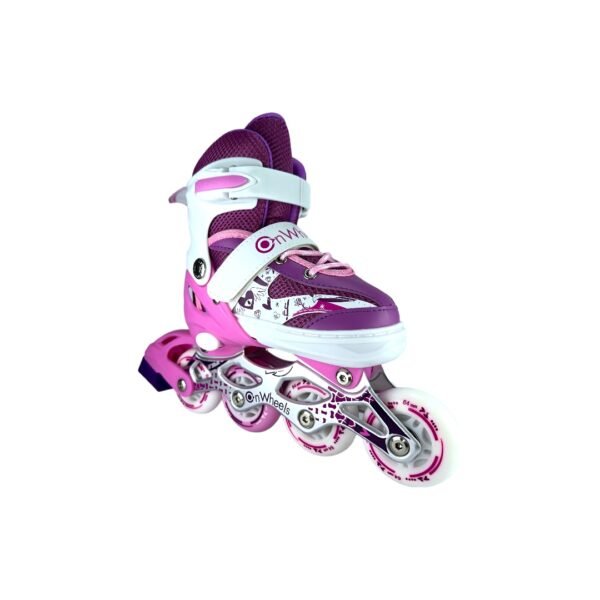 Patines En Linea Ajustables Kit Onwheels Rosa