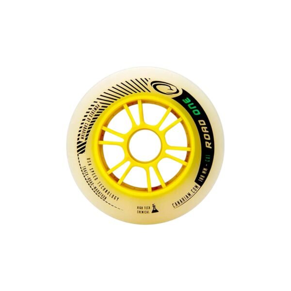 Ruedas Para Patines En Linea De Goma Profesionales Canariam Road One Amarillas