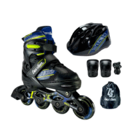 Photoroom_20251014_100019 Patines En Linea Ajustables Kit Chicos Skate Negro