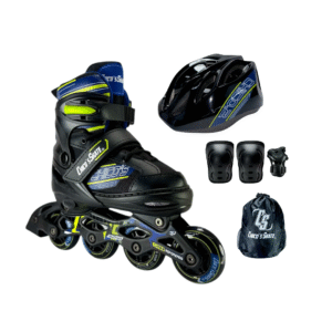 Photoroom_20251014_100019 Patines En Linea Ajustables Kit Chicos Skate Negro