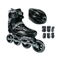 Patines En Linea Ajustables Combo Canariam Roller Team Gris