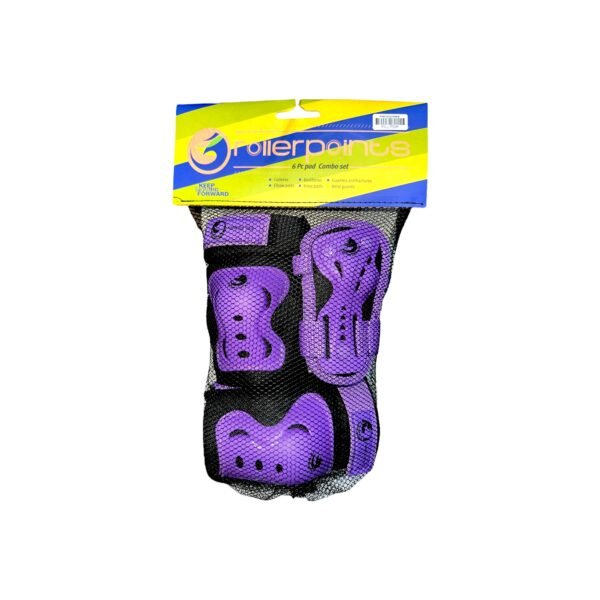 Combo Protecciones De Patinaje Roller Points Lila