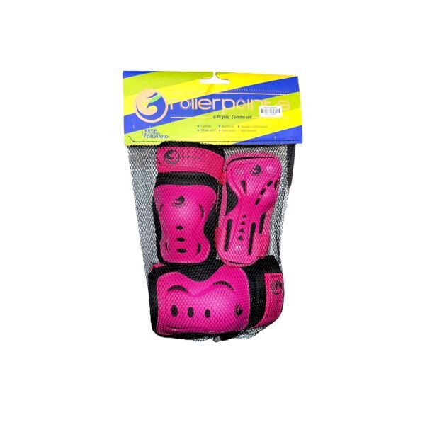 Combo Protecciones De Patinaje Roller Points Rosa