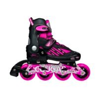 Patines En Linea Ajustables Combo Cougar Ruedas Grandes Fucsia