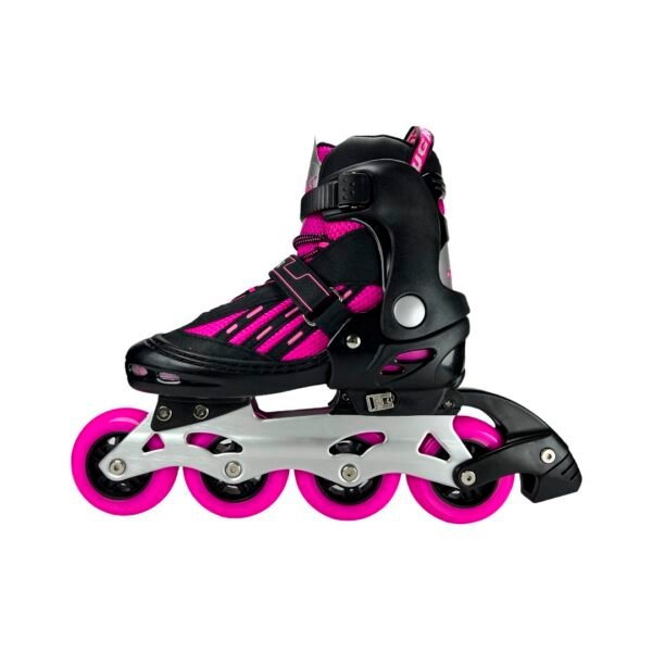 Patines En Linea Ajustables Combo Cougar Ruedas Grandes Fucsia