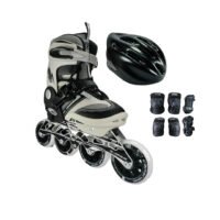 Patines En Linea Ajustables Combo Canariam Speed Bolt Negro