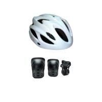 Combo Protecciones De Patinaje Alfa Blanco