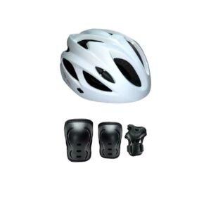 Combo Protecciones De Patinaje Alfa Blanco