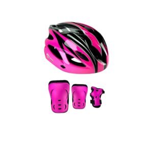 Combo Protecciones De Patinaje Alfa Fucsia