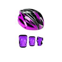 Combo Protecciones De Patinaje Alfa Morado
