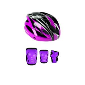 Combo Protecciones De Patinaje Alfa Morado