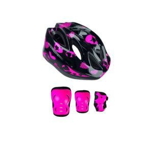 Combo Protecciones De Patinaje Basic New Fucsia