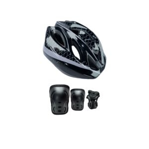 Combo Protecciones De Patinaje Basic New Gris