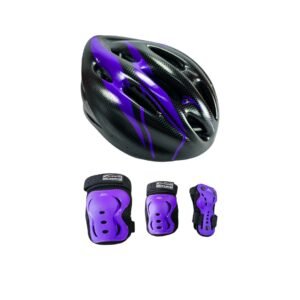 Combo Protecciones De Patinaje Basic Aerodynamic Morado