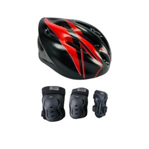 Combo Protecciones De Patinaje Basic Aerodynamic Rojo