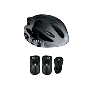 Combo Protecciones De Patinaje Roller Points Negro