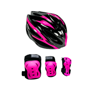 Combo Protecciones De Patinaje Twister Fucsia