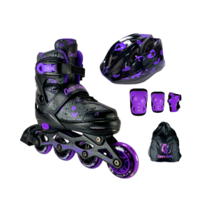 KIT CHICOS MORADO 1 Patines En Linea Ajustables Kit Chicos Skate Morado